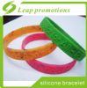 embossed silicone wristband 2016 recycle rubber